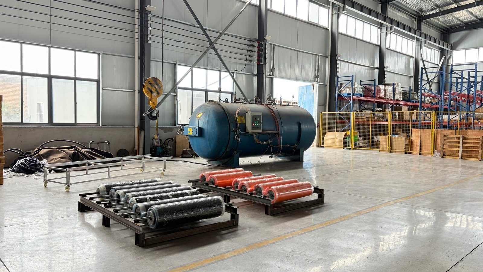 Rubber compound during vulcanization heating cycle