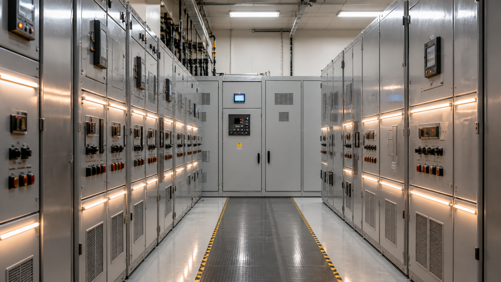Onshore petrochemical electrical distribution room with sealed cable transits