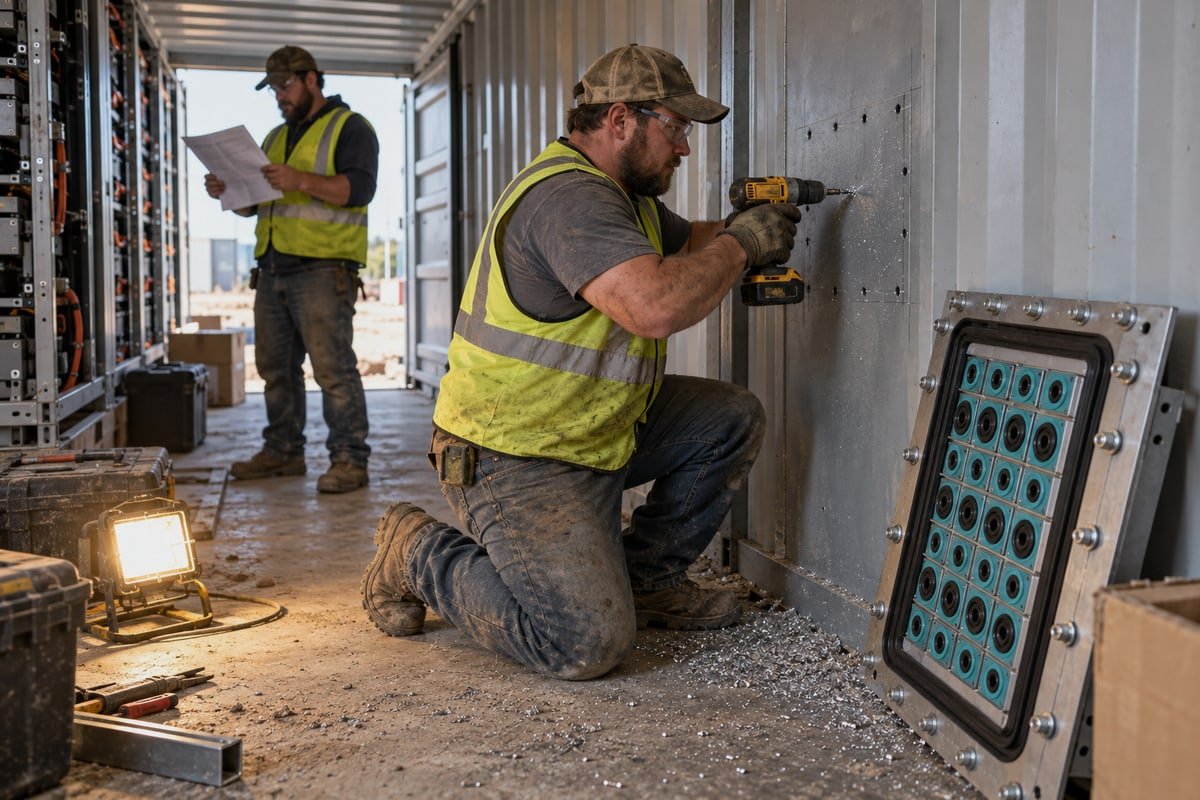 Bolted MCT frame mounted with drilled holes allowing structure expansion without cutting or welding (ID#3)
