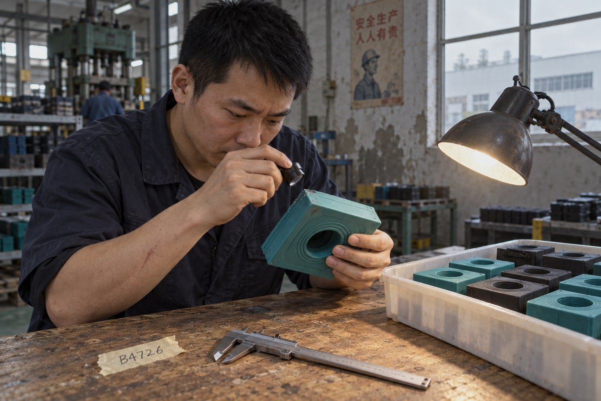 Molding and Curing Quality Correctly molded rubber module with smooth surface and sharp clean edges (ID#2)