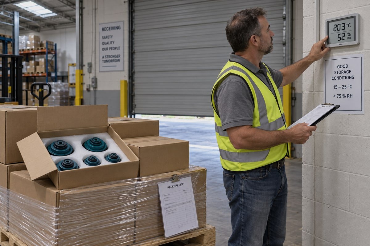 Best packaging and warehousing practices for stockpiling spare rubber sealing modules (ID#5)