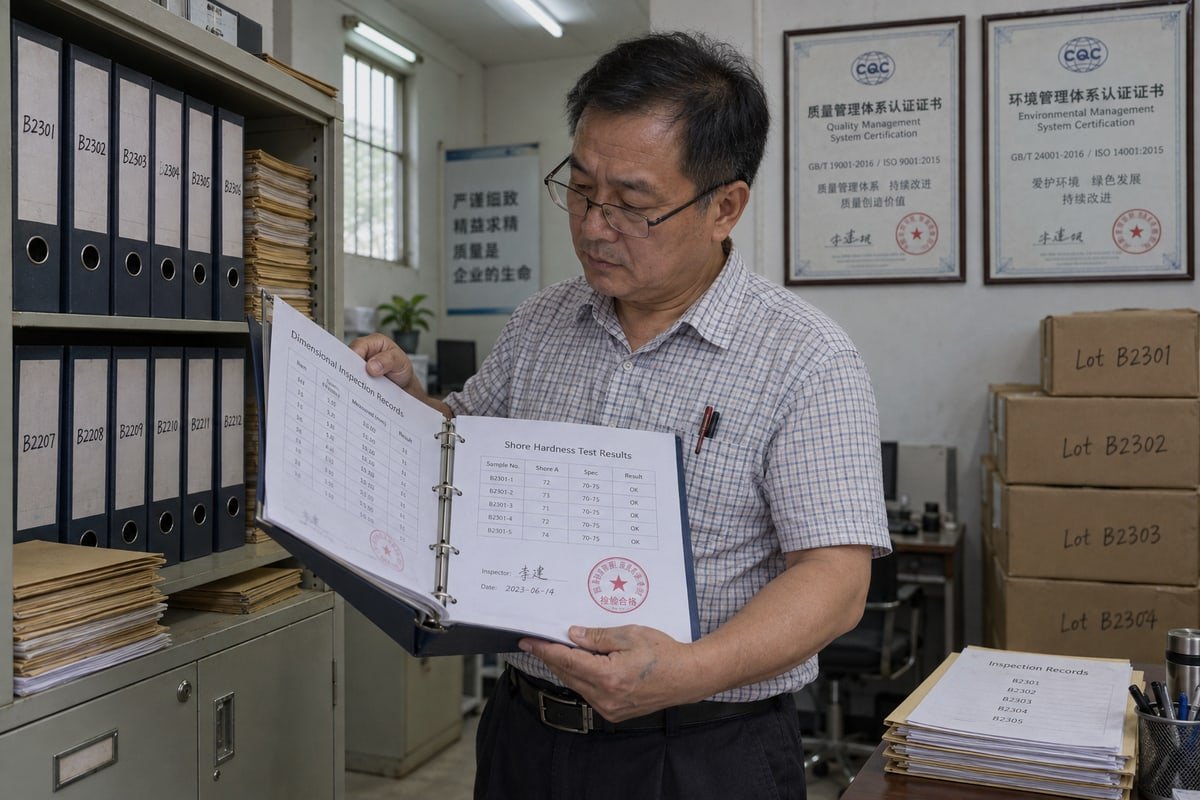 Quality control documents and test reports confirming sample-to-mass-production consistency for MCT orders (ID#3)