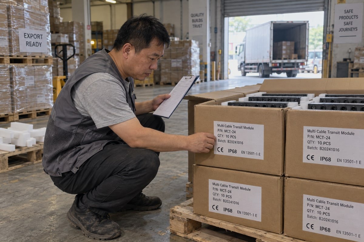 MCT Compliance Label Verification Checklist for verifying compliance labels on MCT packaging before shipment acceptance (ID#2)