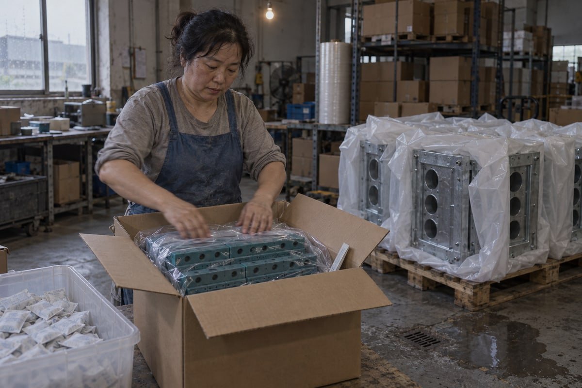Sealed polyethylene liners and desiccant units preventing moisture damage to MCT modules in transit (ID#2)