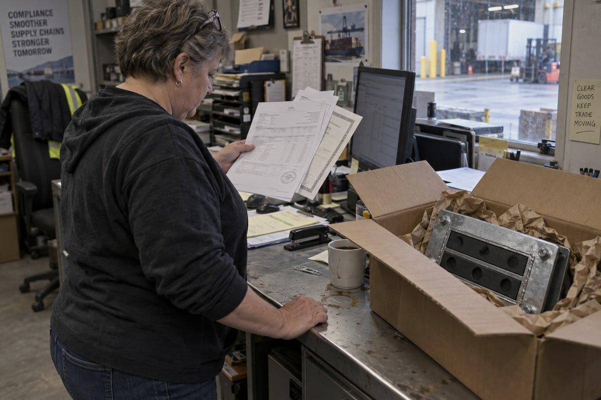 Required MCT documents including invoice, packing list, and certificates for customs release (ID#2)