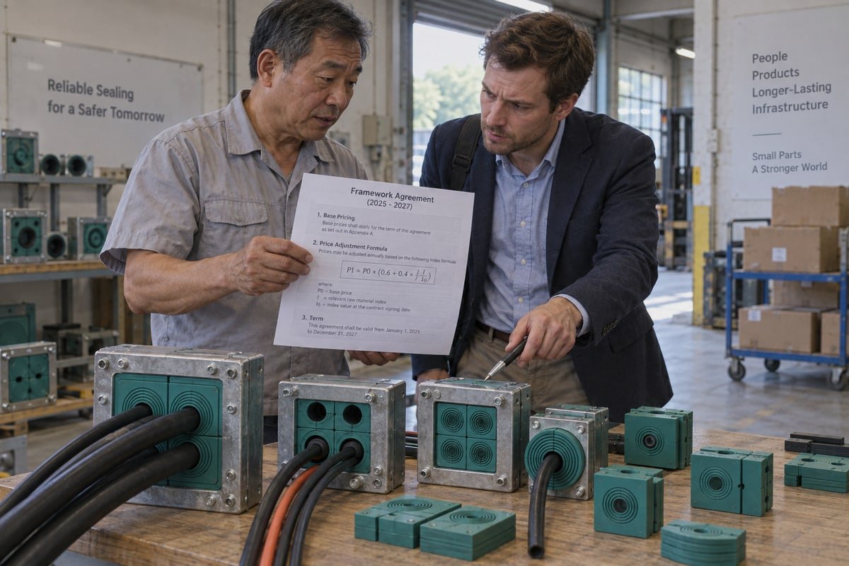 Lock unit pricing for cable transit modules using multi-year contract structures (ID#3)