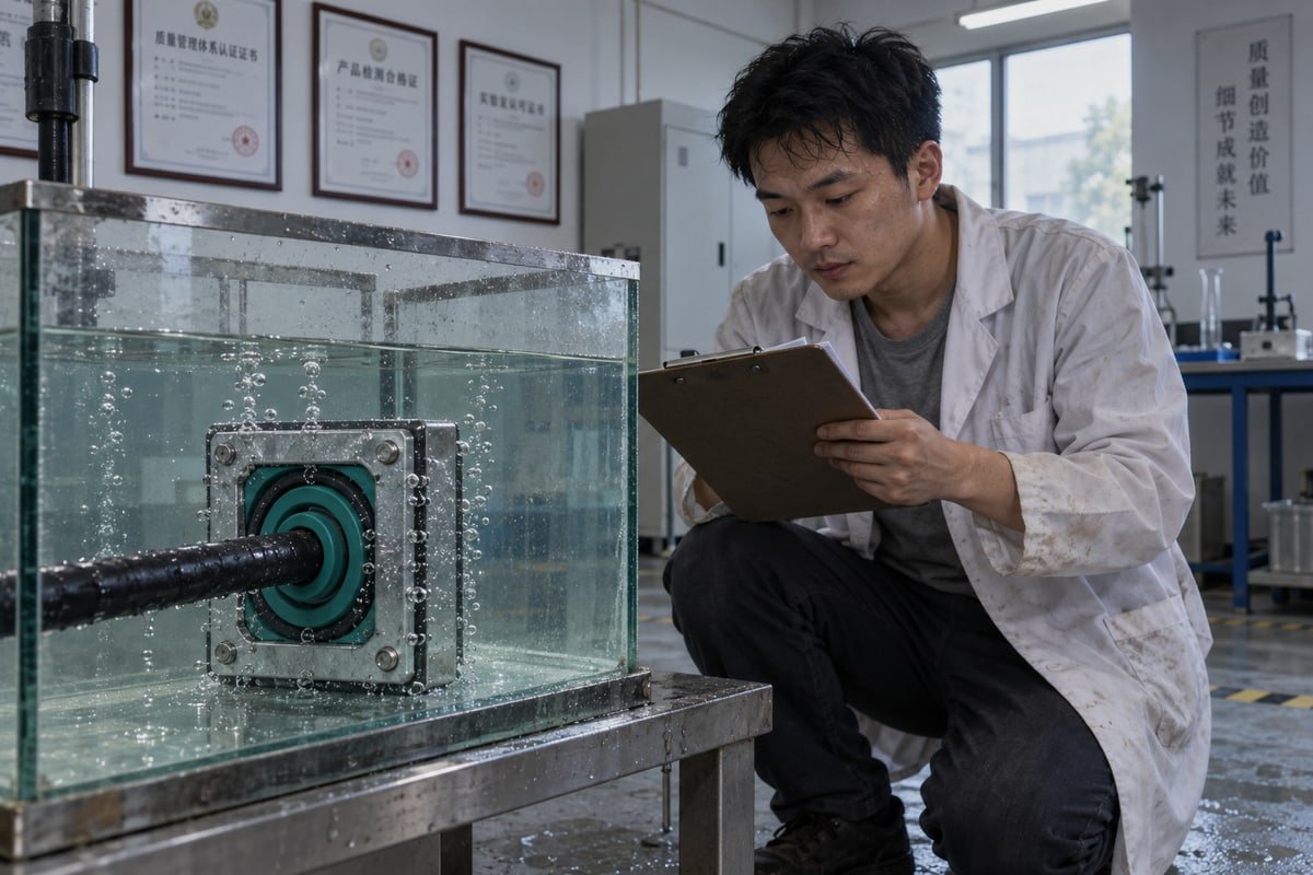 Validating drop-in dimensional compatibility for cable transit suppliers using cross-reference and pressure tests (ID#4)