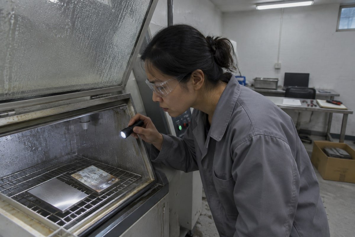 316L stainless steel offers best corrosion resistance for humid compartment frames (ID#2)