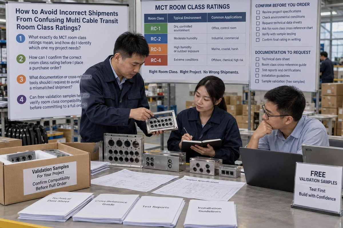 Free validation samples help verify room class compatibility before full order commitment (ID#5)