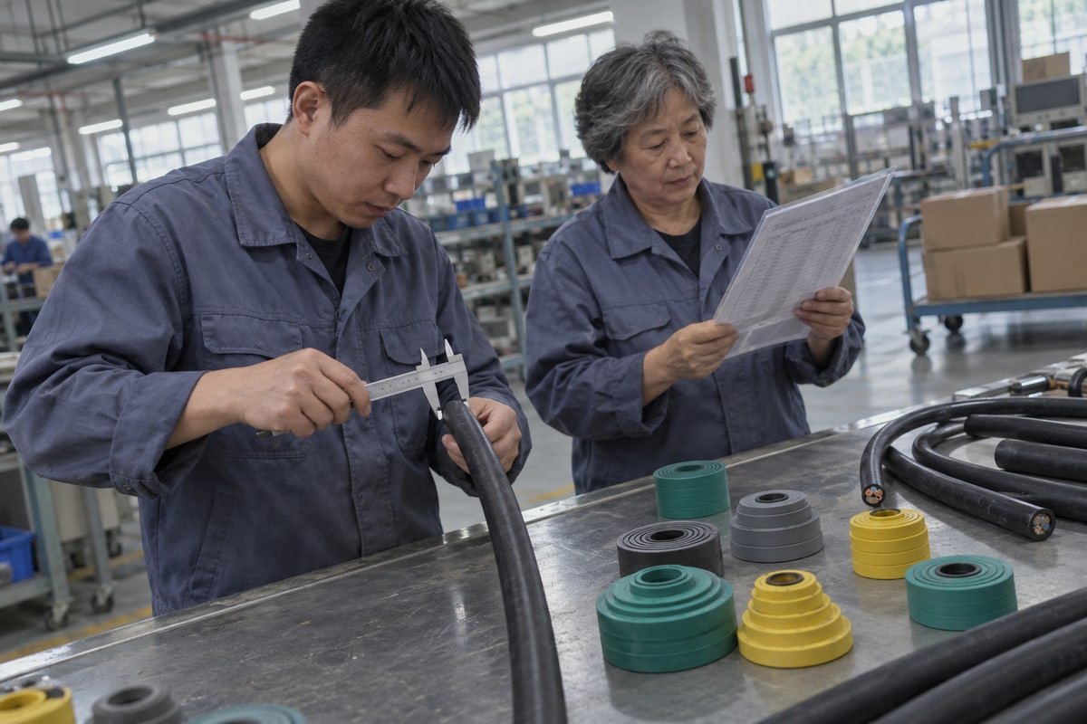 Matching cable diameter range to correct step-core module size using calipers (ID#2)