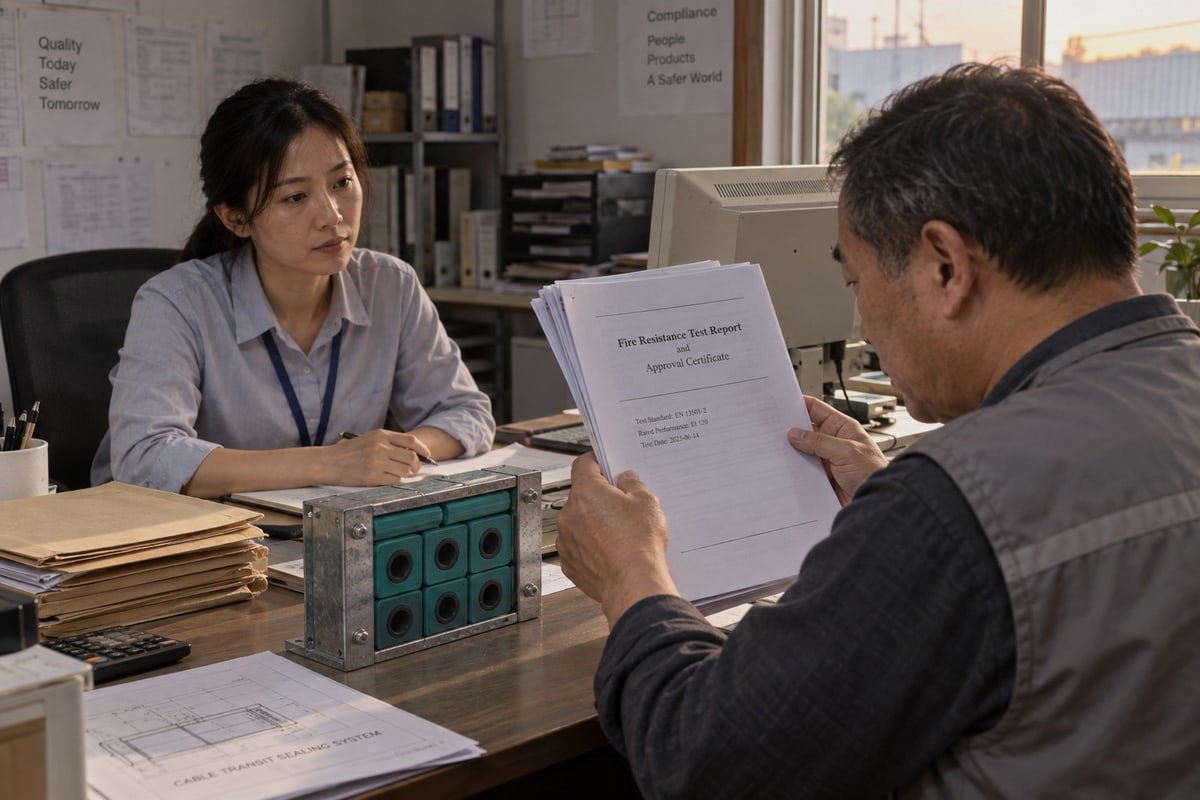 Fire rating certification and test reports required for MCT rectification compliance (ID#2)