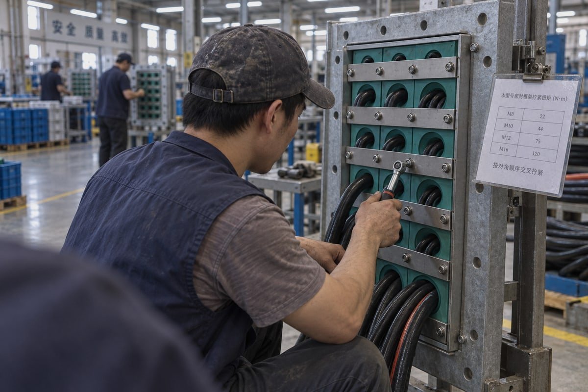 Documented torque procedure ensuring IP68 and gas-tight sealing performance (ID#4)