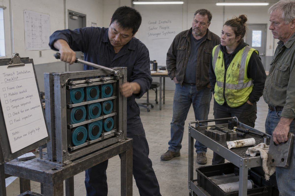 Installation Training Checklist Sealing module installation training covering routing, stacking, and compression checks (ID#3)
