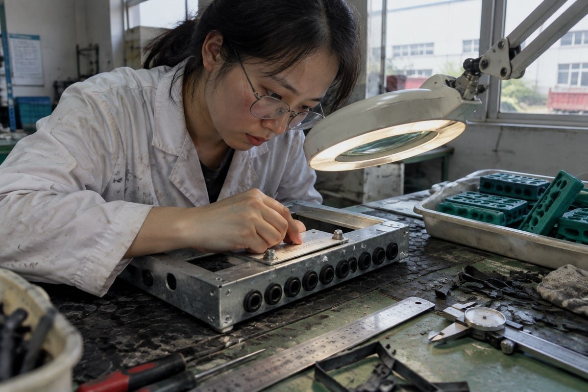 Made in China label placement on frame nameplates, EPDM modules, and cartons for cable transits (ID#3)