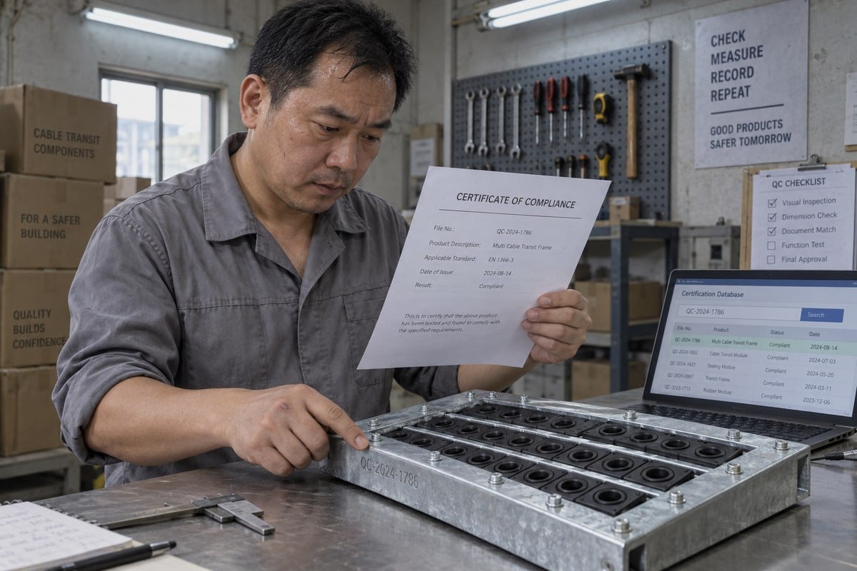 How to Verify UL 514B NRTL Certification for Multi Cable Transits from China?